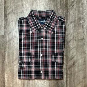 Wrangler Western Long Sleeve Pearl Snap Button - Medium